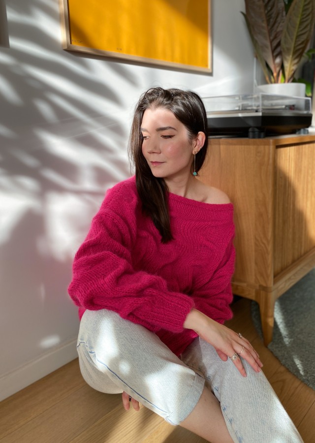 Fuchsia Waves - Sweater