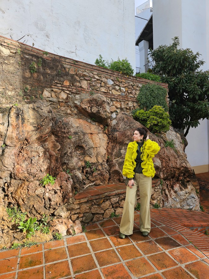 Lime Waves - Bomber Jacket