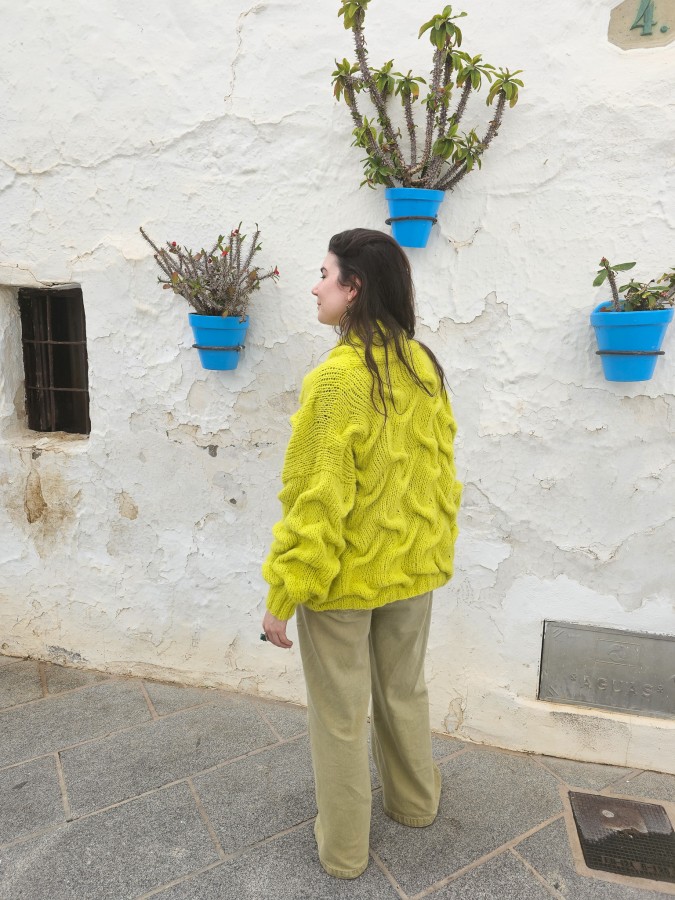 Lime Waves - Bomber Jacket