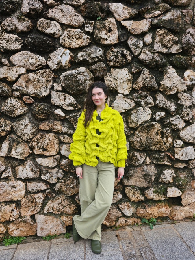 Lime Waves - Bomber Jacket