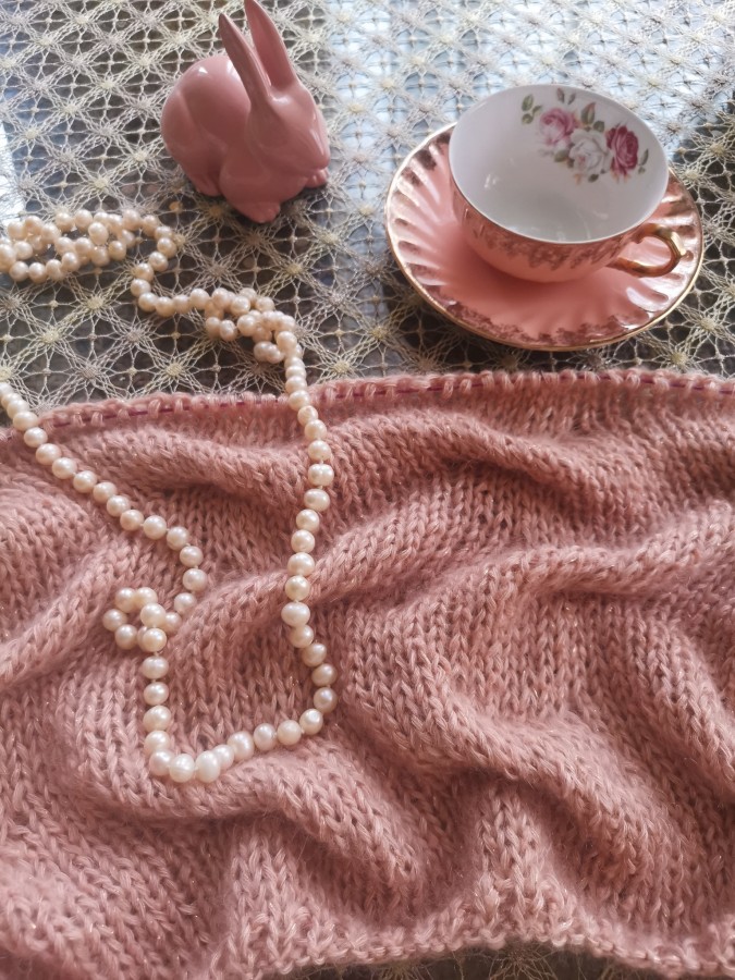 Tea Rose Waves - Cardigan